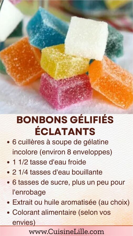 Bonbons maison sans gélatine