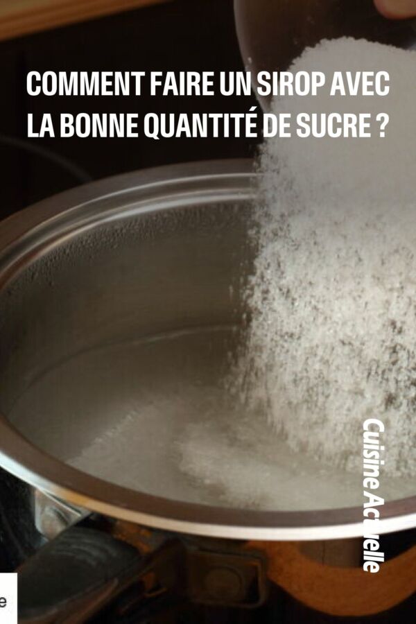 Préparation sirop de sucre