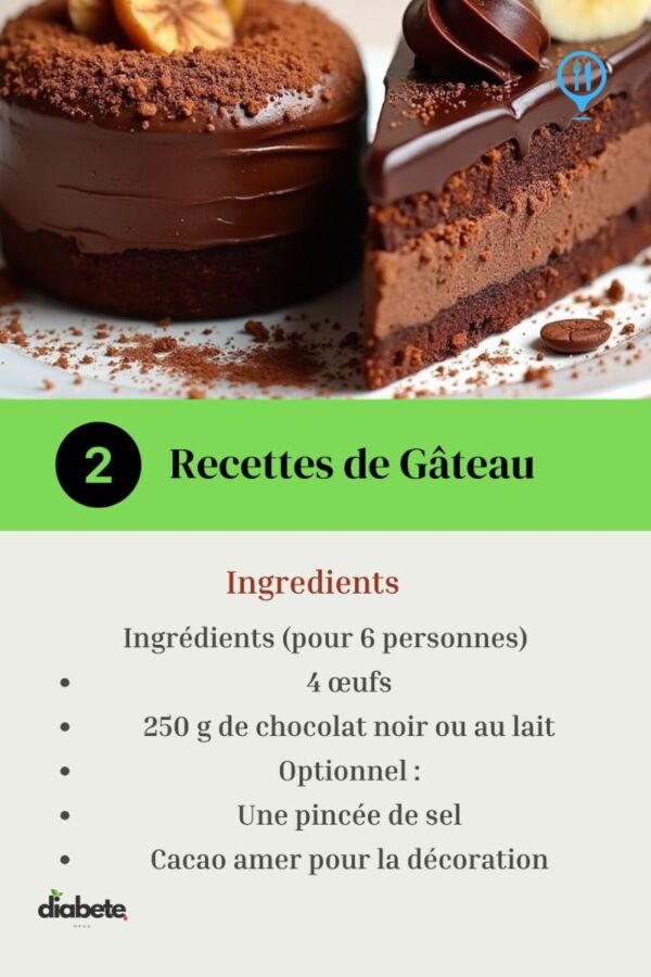 Gâteau chocolat diabétique